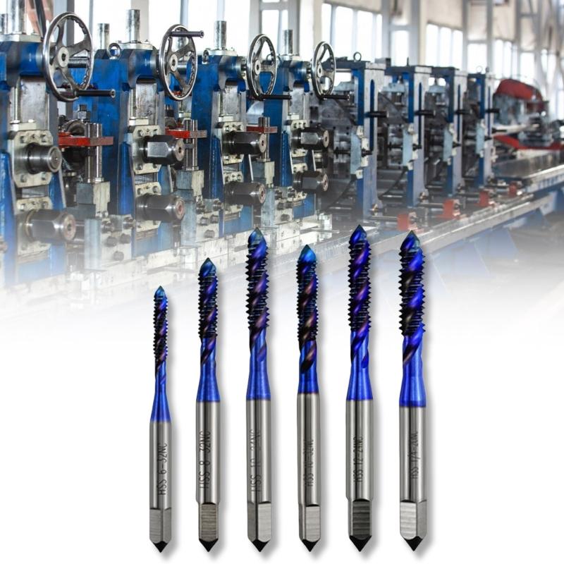 6Pcs Heavy Duty Twist Drill Bit Set Serrated Grooving Cutting Tap Spirals Wood Metal Hole Drill Bit Tool Replacement
