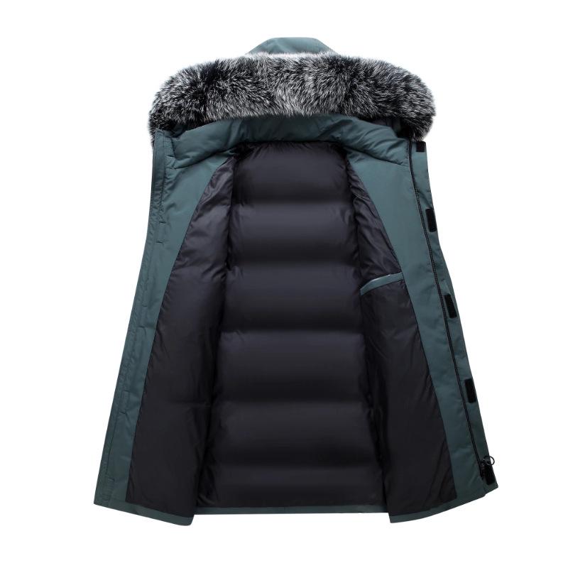 New Winter Hooded Down Jacket: Casual, Fashionable, Loose-Fit Mid-Length Coat for Couples