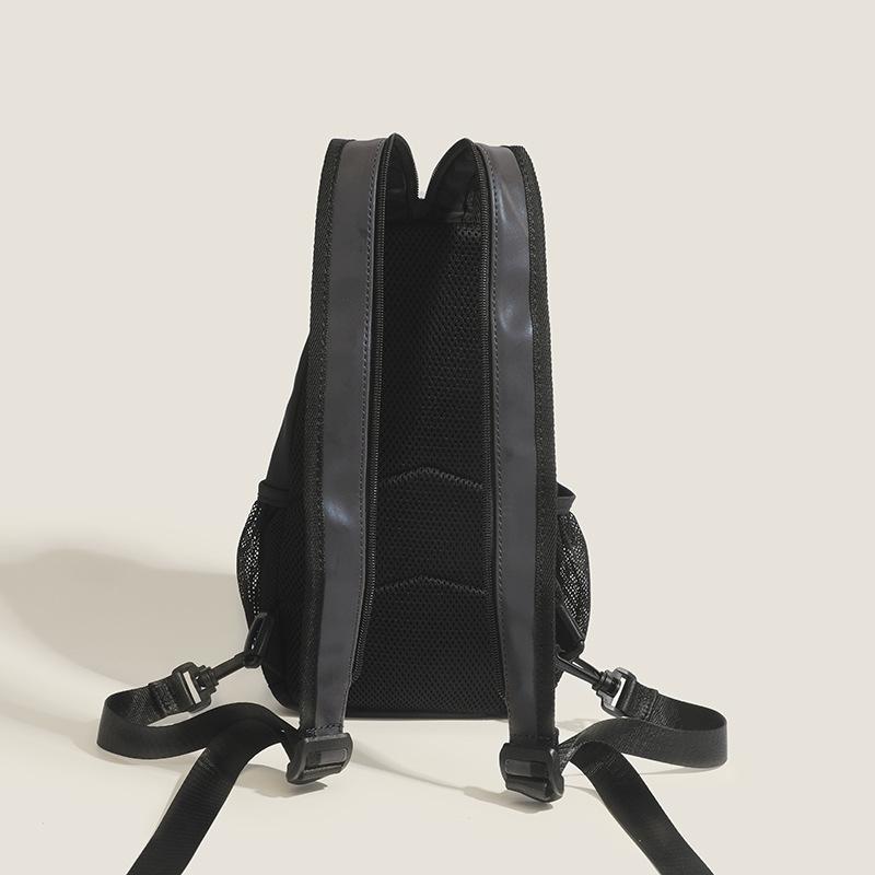 Men and Women's Crossbody Bag New Fashionable and Versatile Shoulder Bag Laser Geometric Chest Bag Outdoor Reflective Backpack