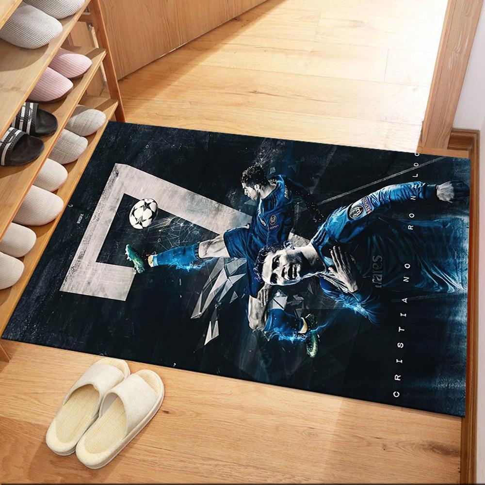 Cristiano Ronaldo Area Rug Suitable For Game Room Hallway Playrooms Bedrooms Antislip Carpet Anime Office Decor Birthdaychristmas Gift