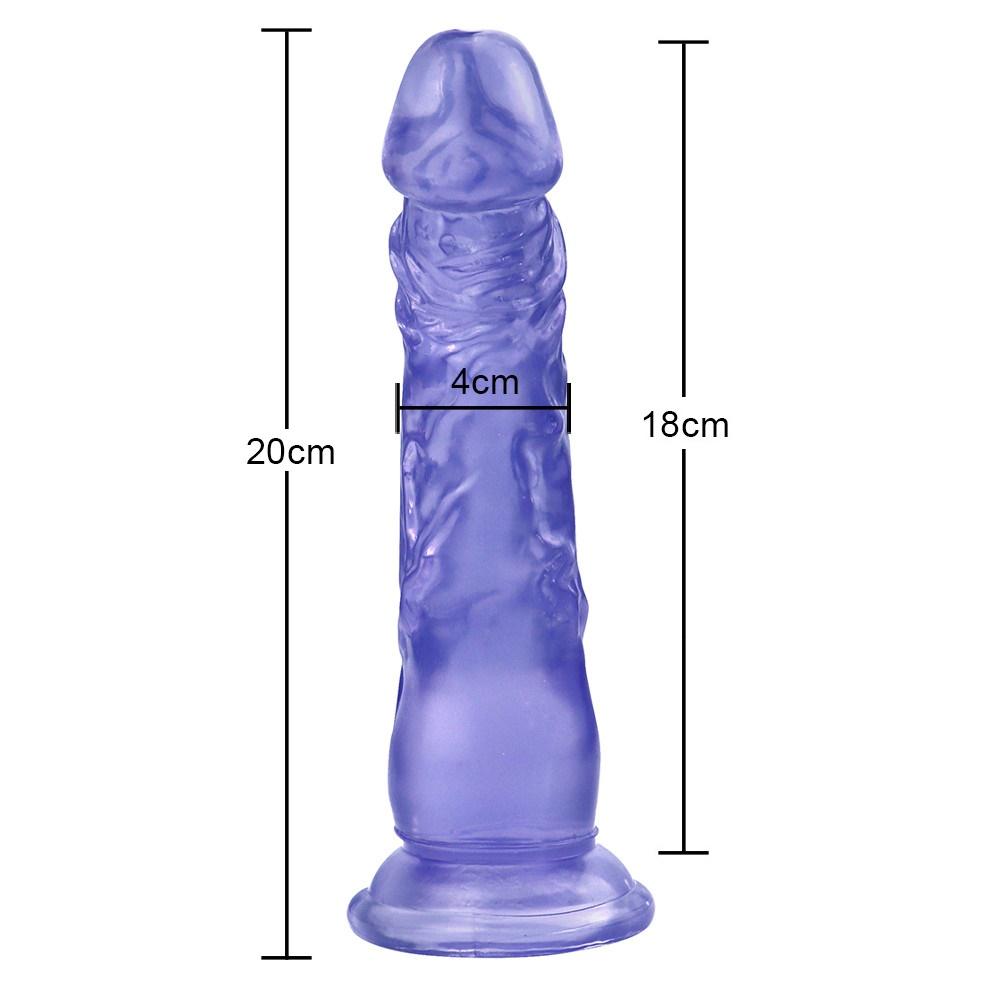 MoDi Realistické dilda erotické hračky pro ženy Muži Měkký umělý penis G-bod G modrý