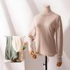 2025 Autumn Slimming Round Neck Silk Wool T-Shirt - Warm, Skin-Friendly, Solid Color