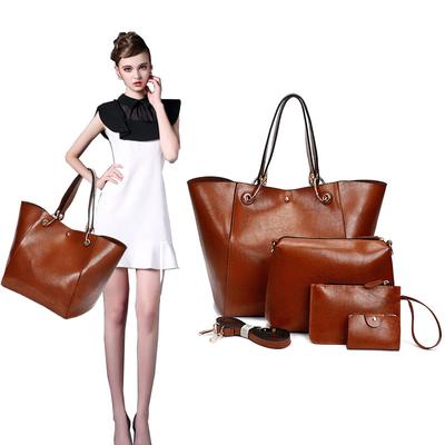 Women's Bag Fashion Backpack Korean Version of The Picture-mother Bag Four-piece Single Shoulder Messenger
