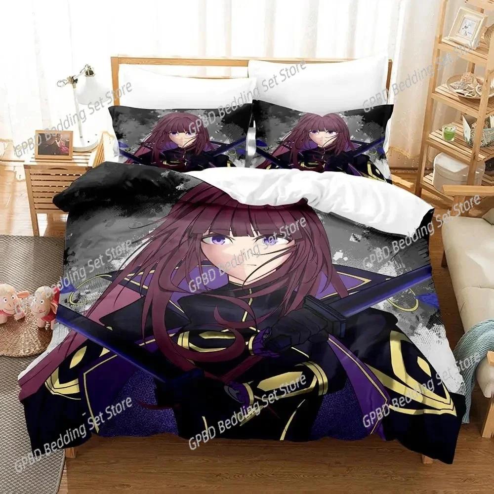 Anime Eminence In Shadow Beding Set 3D Printed Suitable for Bedrom Soft Duvet Cover Set With Pilowcases Children Kids Home Textile