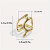 European And American Personality Irregular Geometric Hollow Out Ring Metal Texture Opening Adjustable Ring Women's Ring