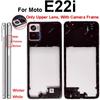 Middle Frame Cover For Motorola MOTO E22 E22i E32 E32S Middle Housing with Lens Frame Parts