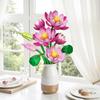 710PCS Lotus Flower with Vase Building Blocks Creative Bouquet Model Bricks Desktop Decoration Diy Toys For Kids Holiday Gifts