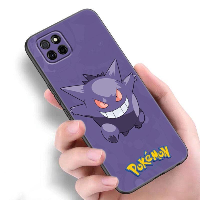 Dark P-Pokemon G-Gengar Case For Samsung A13 A22 A24 A32 A23 A25 A34 A35 A52S A53 A54 A55 A73 5G A12 A14 A15 A31 A33 A50 A51 A72