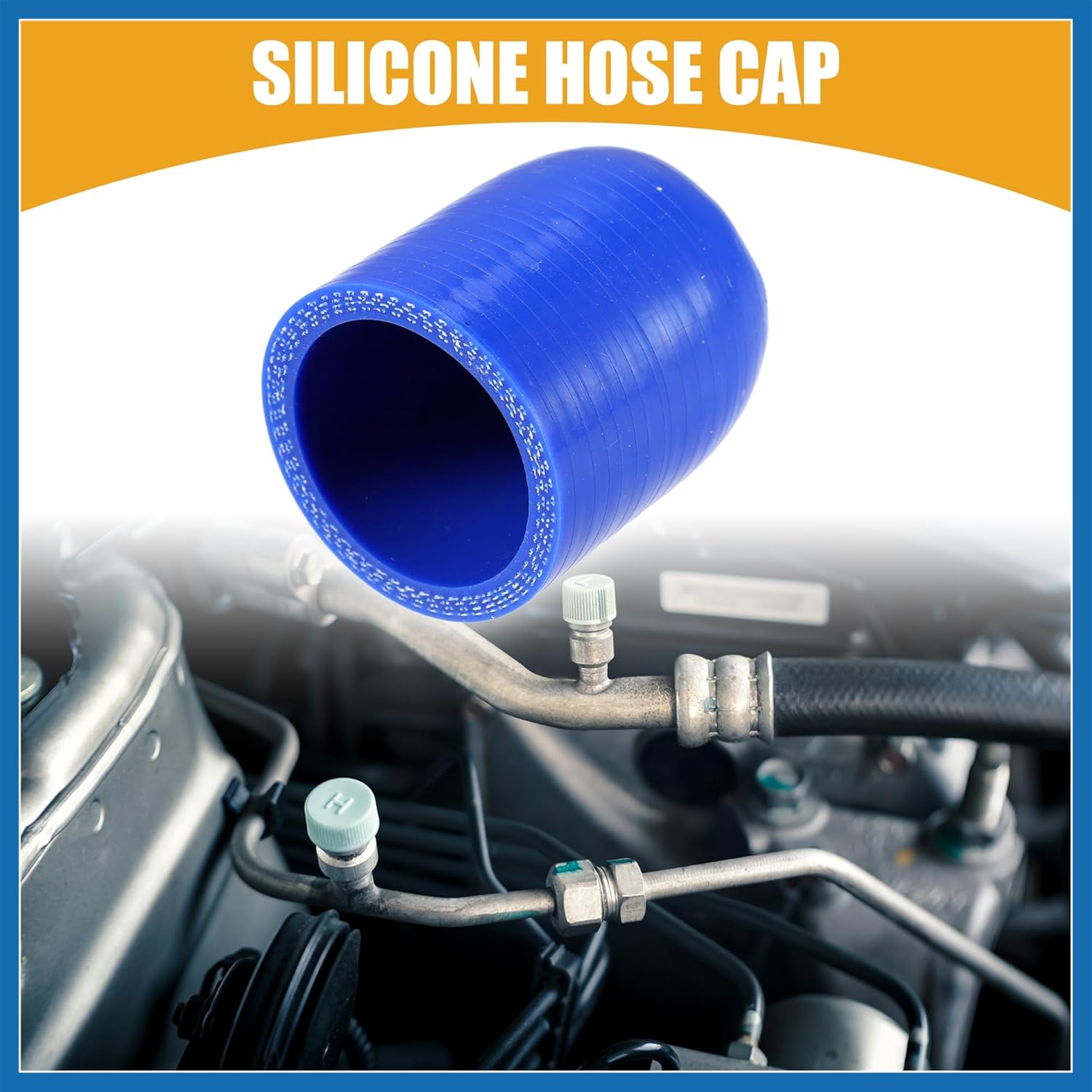 1Pc 40mm 1.57  ID Universal Silicone Coolant Cap Intake Vacuum Hose End Plug - Car for Coolant Heater Bypass Vacuum Water Port - Silicone Blue Item