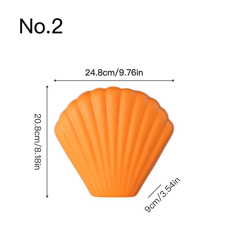 Creative Art Shell Vase Ceramic Hydroponic Vase Flower Arrangement Home Decor Indoor Decoration Desktop Ornaments