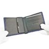 Inden Billfold Navy Blue with White Sayagata [Inden-ya] Bi-fold Wallet, C, Thin, Deerskin, Lacquer, Pattern, 2003-14-006