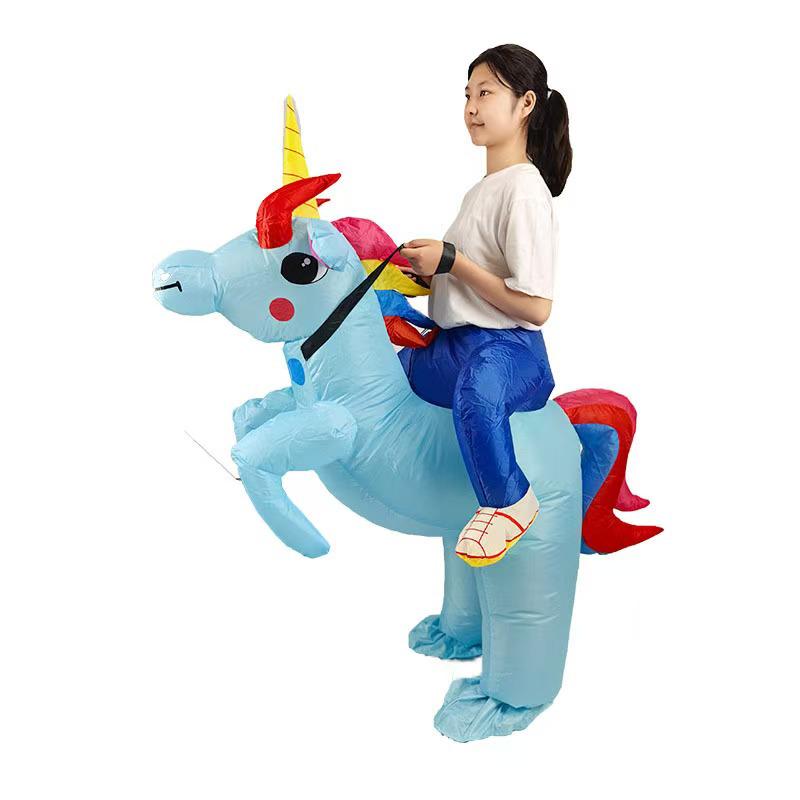Colorful Inflatable Pegasus Unicorn Costume for Halloween & Christmas Cosplay