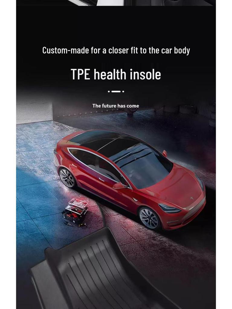 Tesla Model Y/3 Facelift Left-Hand Drive HK TPE Odorless Floor & Trunk Mats