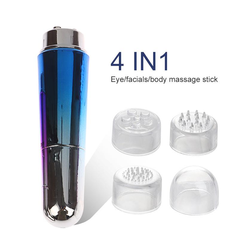 

Прибор для красоты глаз для расслабления глаз, темных кругов под глазами, мешков под глазами, отечности, массажа глаз 4 в 1 электрический массажер для лица микровибрация синий