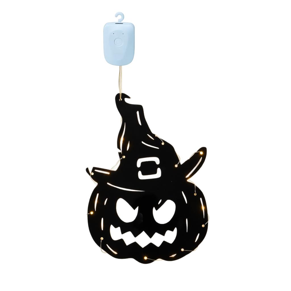 Halloween Hanging Decorative Light with Rechargeable Button Battery for Indoor Outdoor Party Decor