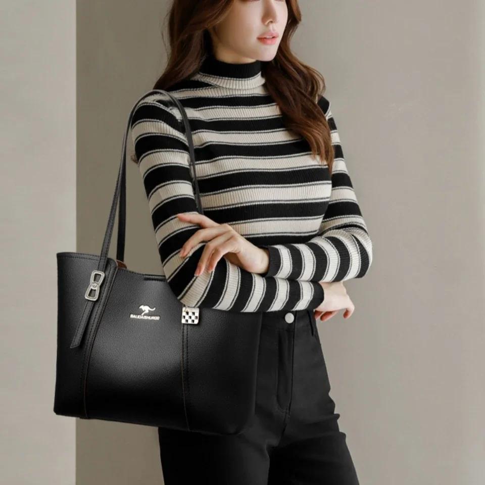 Casual Large Capacity Shoulder Crossbody Bag Fashion Shopper Totes High Quality Vintage Design Leather Bucket Bags