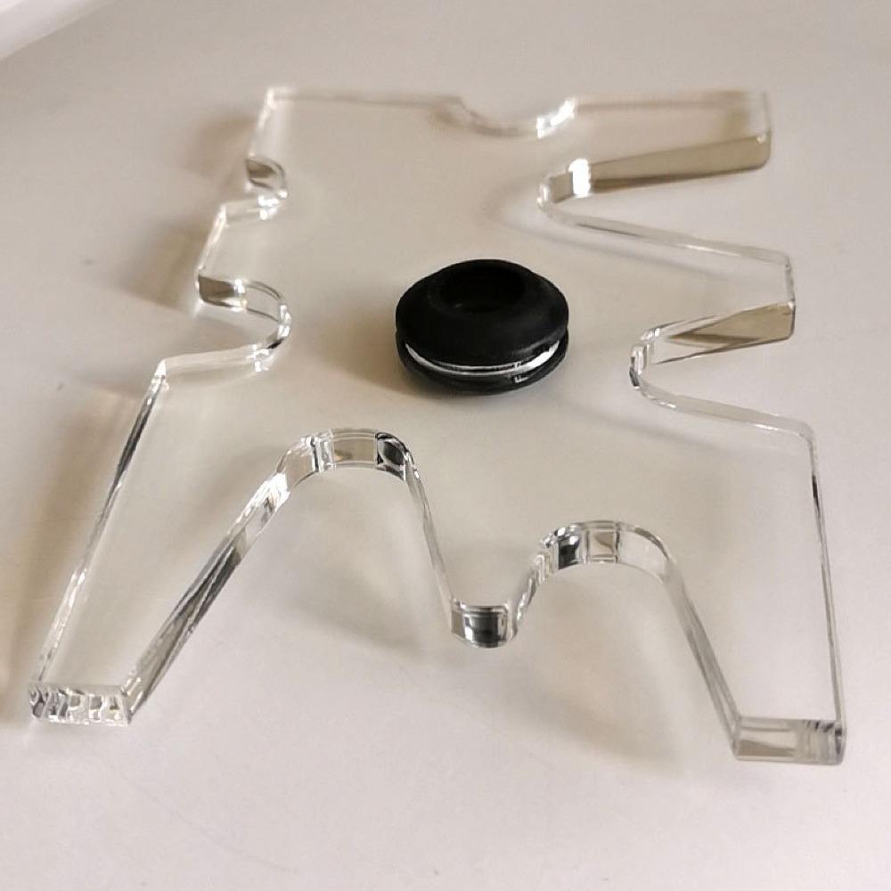 Rubber Pool Cue Bridge Head Clear Acrylic Billiard Cue Bridge  Professional Use