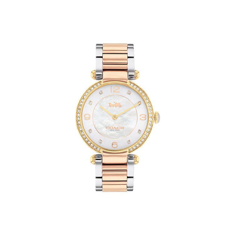 

Coach Cary Series Quartz Watch Stainless Steel Band 34Mm Silver Dial 30M Water Resistant Women watches 14504137 14504137