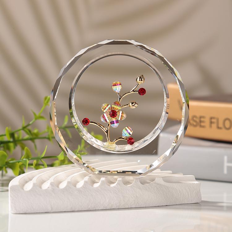 Crystal Flower Statuette - Glass Rose