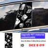 Dice Skull Car Sticker Auto B Pillar Waterproof Sunscreen Center Column Decor Cover Scratches Car Doors Pillar Decal Accessories