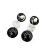 Baroque Pearl Studs: Unique Black Disc Earrings for Autumn/Winter