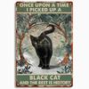 Retro Blechschild Plakette Metall Vintage Lustige Katzenkunst Poster Heimdekoration für Wohnzimmer Haustierbedarf Wanddekoration