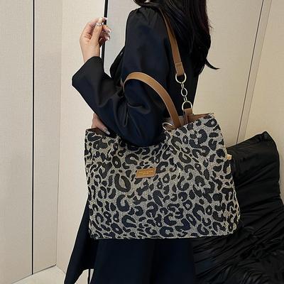Beliebte Damentaschen, lässige Schulter- und Achseltaschen im Retro-Stil mit Leopardenmuster, große Tragetaschen, trendige Damenrucksäcke aus Europa und Amerika