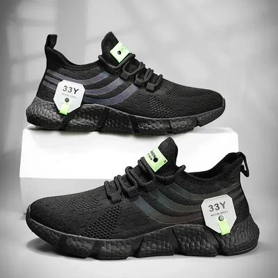 Herren Casual Sportschuhe Atmungsaktive Leichte Turnschuhe Outdoor Mesh Schwarze Laufschuhe Athletisch Jogging Tenis Wanderschuhe