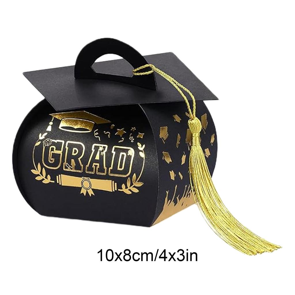 Congrats Grad Cap Treat Box Candy Packaging Boxes Multi-Purpose Creative Table Centerpieces Box Class of 2026 Grad Decorations