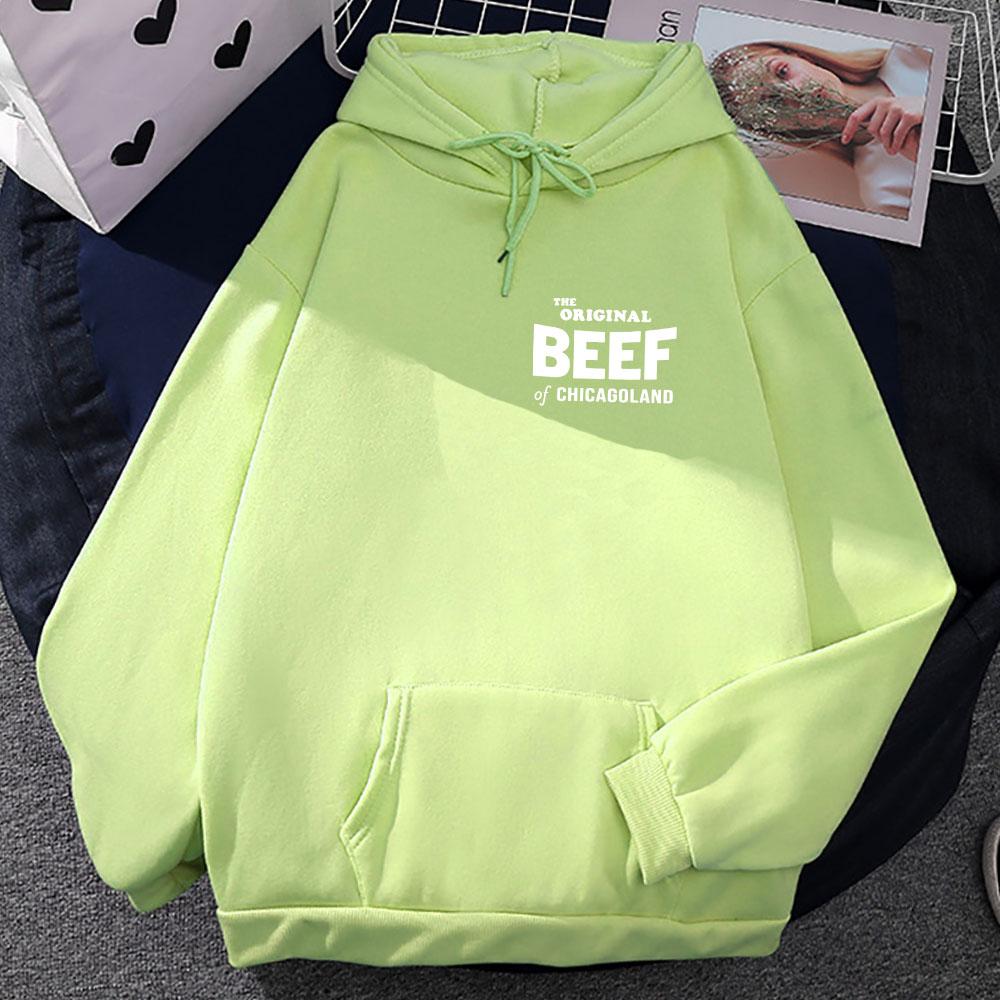 The Bear TV Series Graphic Hoodies The Original Beef of Chicagoland Letter Printing Sweatshirts Long Sleeve Winter Pullovers