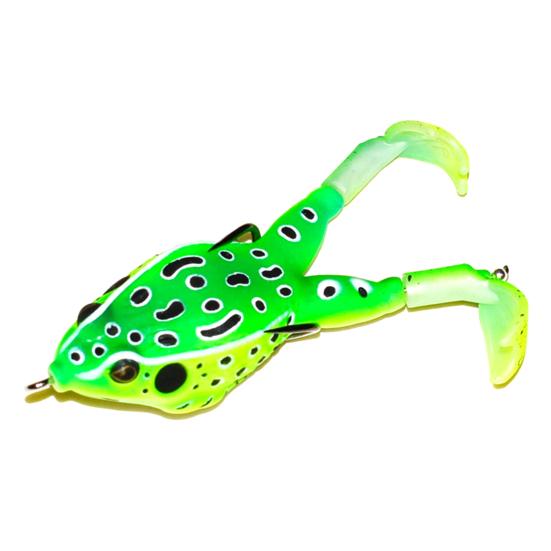 Artificial Lure Fishing Bait Realistic Looking Bright Colors 3D Eyes Compact Portable Topwater Frog Bait Fish Gear for Beginners