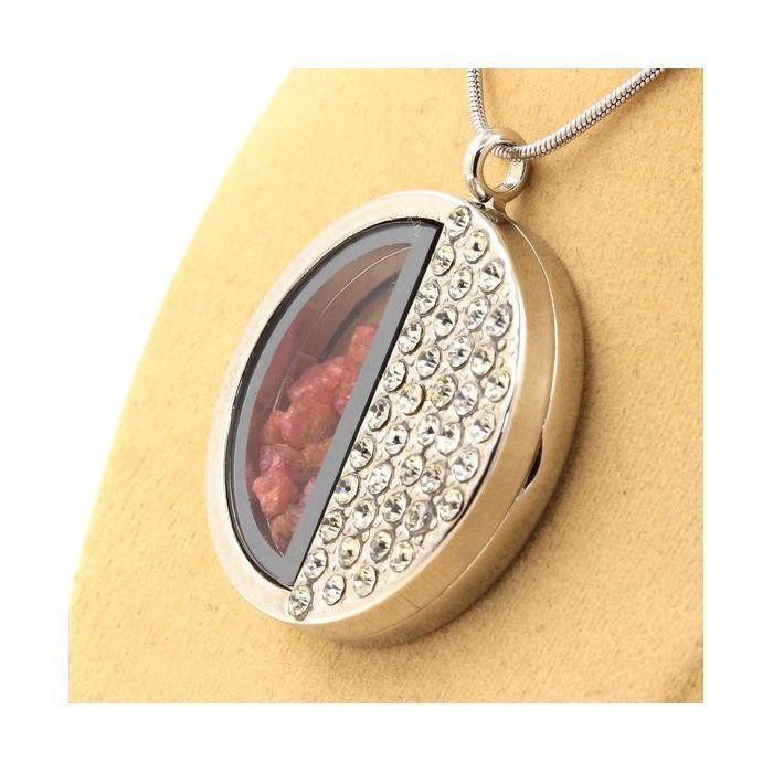 Stones and Minerals. Raw Spinel Necklace. Half-circle Model.