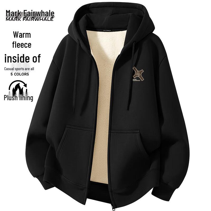 Mark Fairwhale Men's Fall/Winter Hooded Zip-Up Sweatshirt