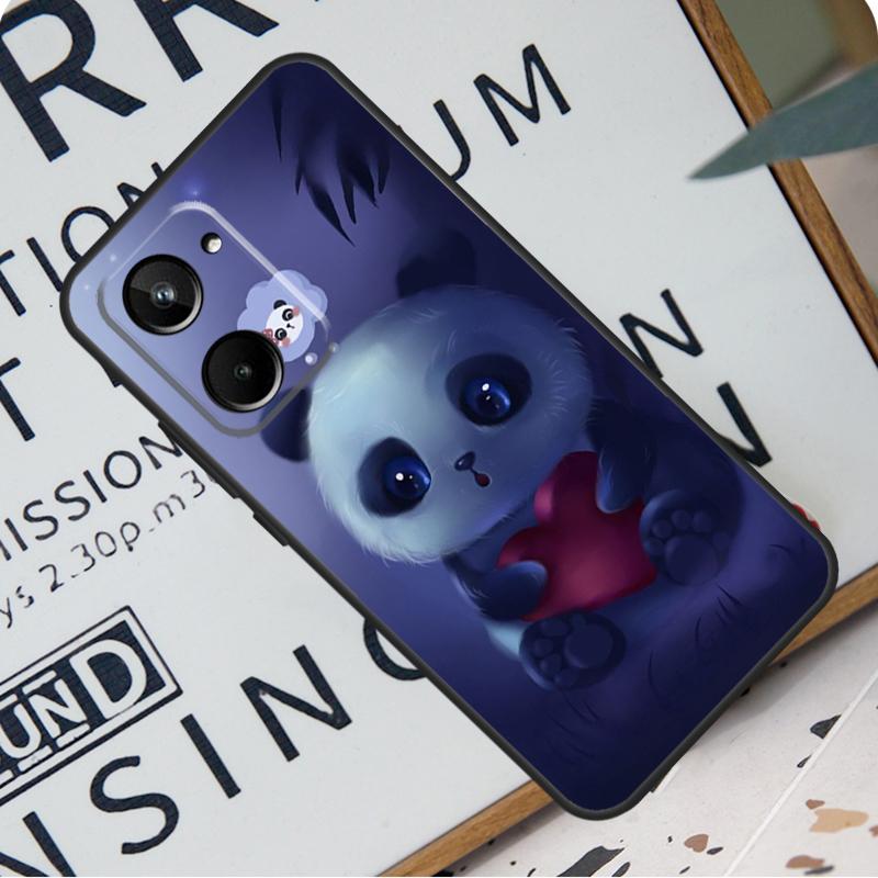 

Милый мультяшный панда для Realme C55 C53 C67 GT Neo 5 6 9 10 11 12 Pro Plus C11 C25 C21Y C30 C31 C33 C35 C51 чехол Realme 11