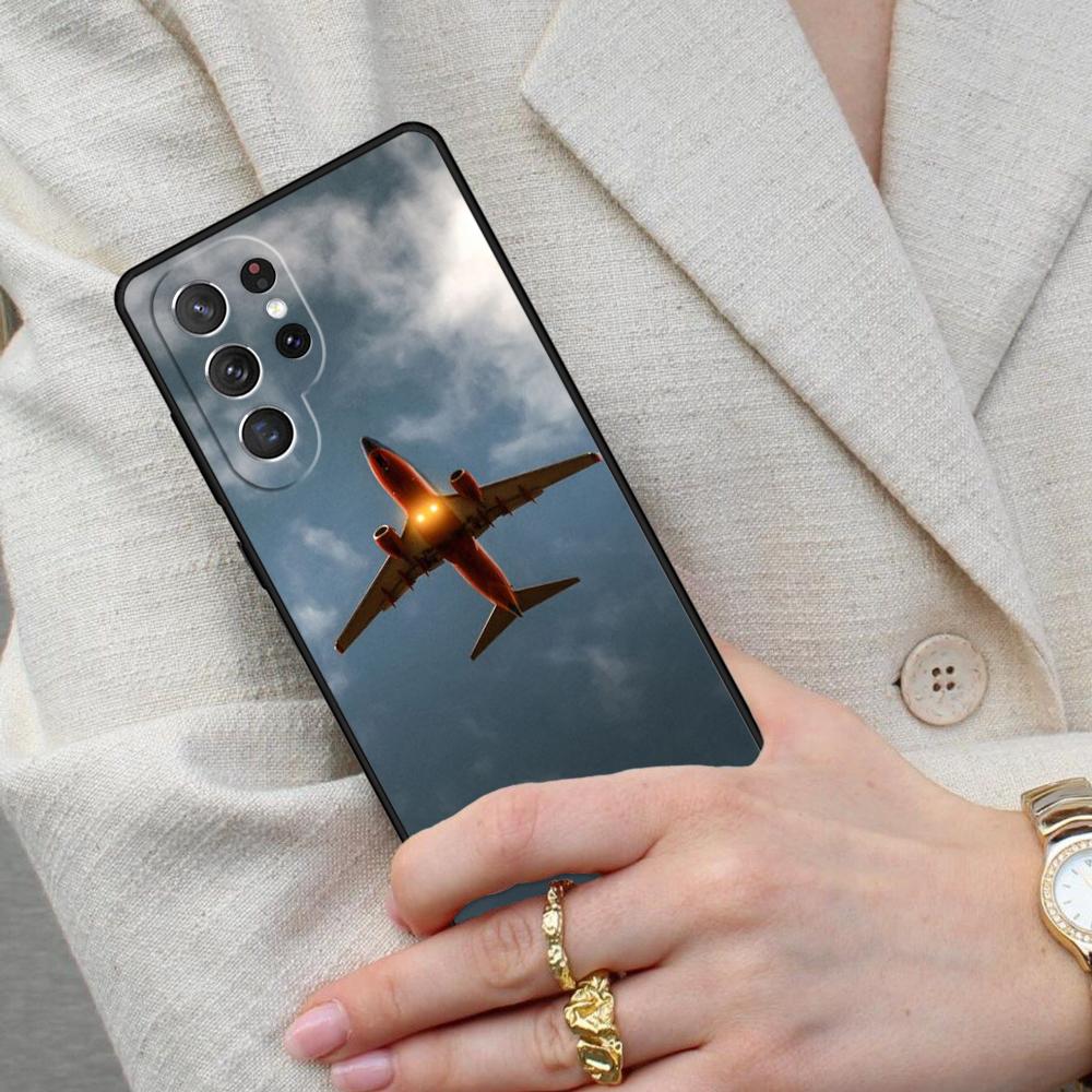 Aircraft Plane Airplane Cell Phone Case for Samsung Galaxy S26 Ultra S25 S24 S23 S22 S21 S20 Note10 Cover