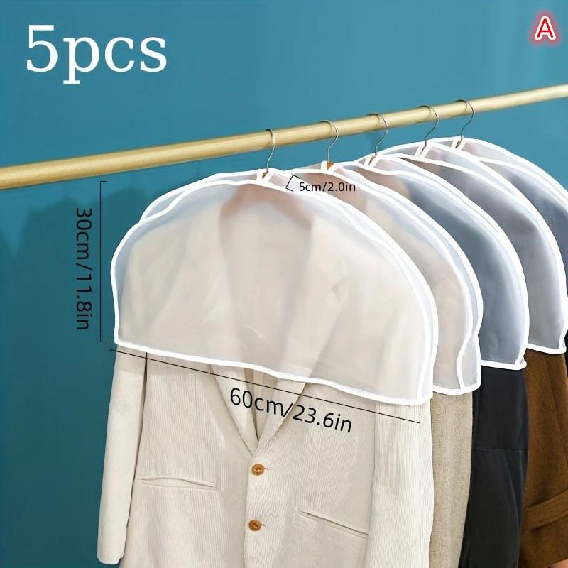 1/5Pcs Durable Transparent Garment Protectors Half-Body Suit  & Coat Covers Dust  & Dirt Protection Protects Suits Jackets Dresses