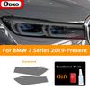 For BMW G11 G12 F01 F02 7 Series 2009- 2 Pcs Car Headlight Tint Black Protective Film Transparent TPU Sticker Accessories