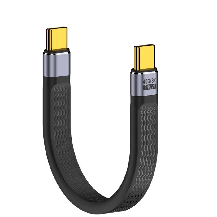 40Gbps USB C Data Cable 240W Fast Charging Short Silicone Cord Tangles Resistant for Travel Use