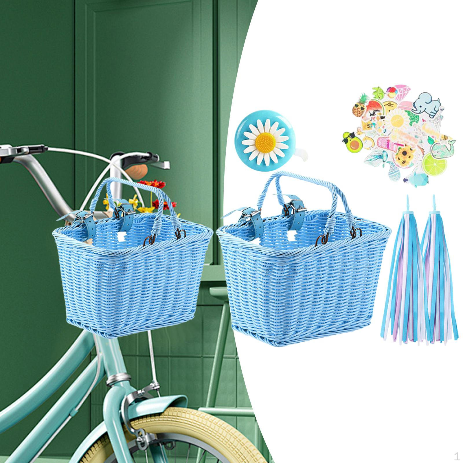 

Детская корзина для велосипеда спереди для приключений на свежем воздухе небесно-голубой