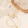 Bar Hoop Earrings Big Round Circle Earrings Geometric Circle Stick Earrings Gold Fashion Jewelry for Women Gift