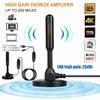 Antena de TV Digital HD 4K/1080P Cabo Coaxial de 300cm Antena de Recepção Digital Com Amplificador de Sinal DVB-T DAB Antena Interna Externa
