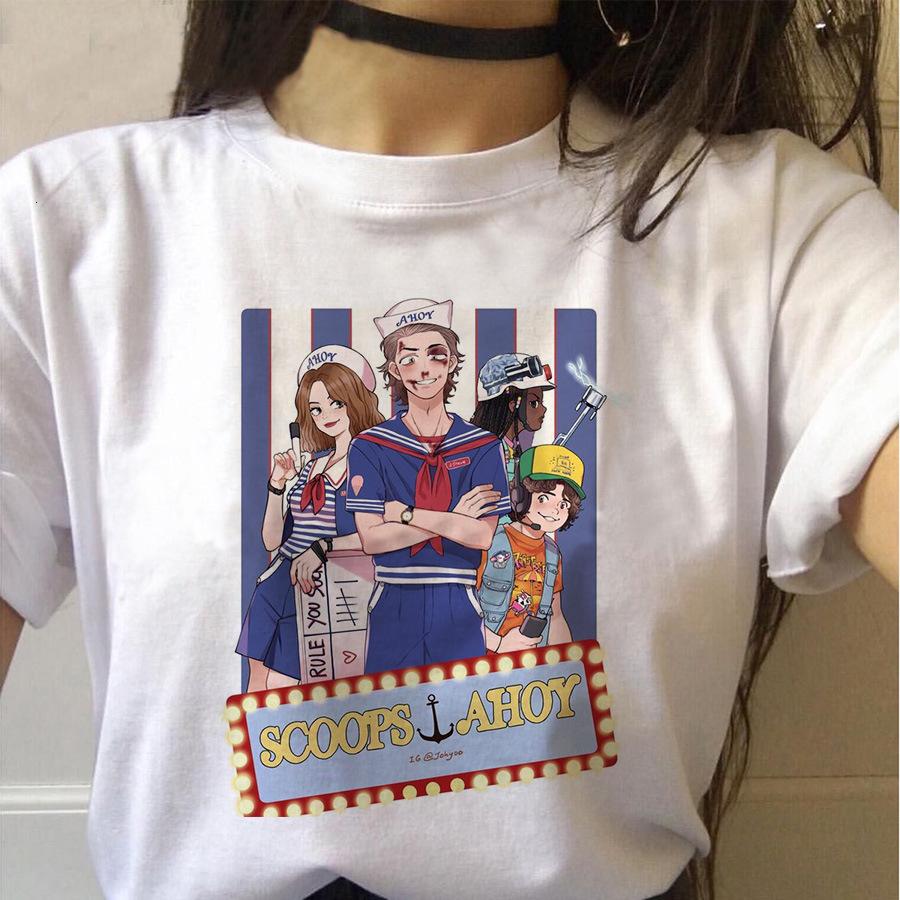 

Футболка Stranger Things для чоловіків та жінок, з круглим вирізом, коротким рукавом, м яка, дихаюча, зручна, бавовняна футболка 2XL
