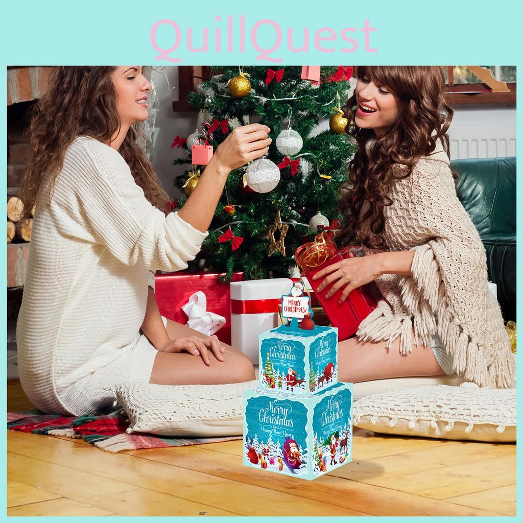 Santa Claus Double Layer Gift Box With Cardboard Material For Christmas Party Gift Giving