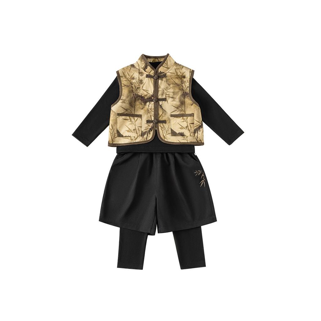 Boy Child Suit Set With Polyester Fabric For Spring And Autumn Playwear