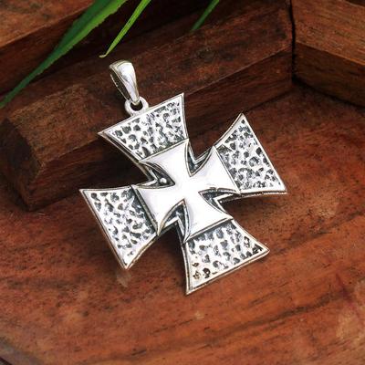 Silver Charm Jewelry 100% Solid 925 Sterling Silver Maltese Cross Pendant