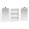 Bathroom Cabinet Set 3 Pcs 100 X 10.5 X 50 Cm Particleboard