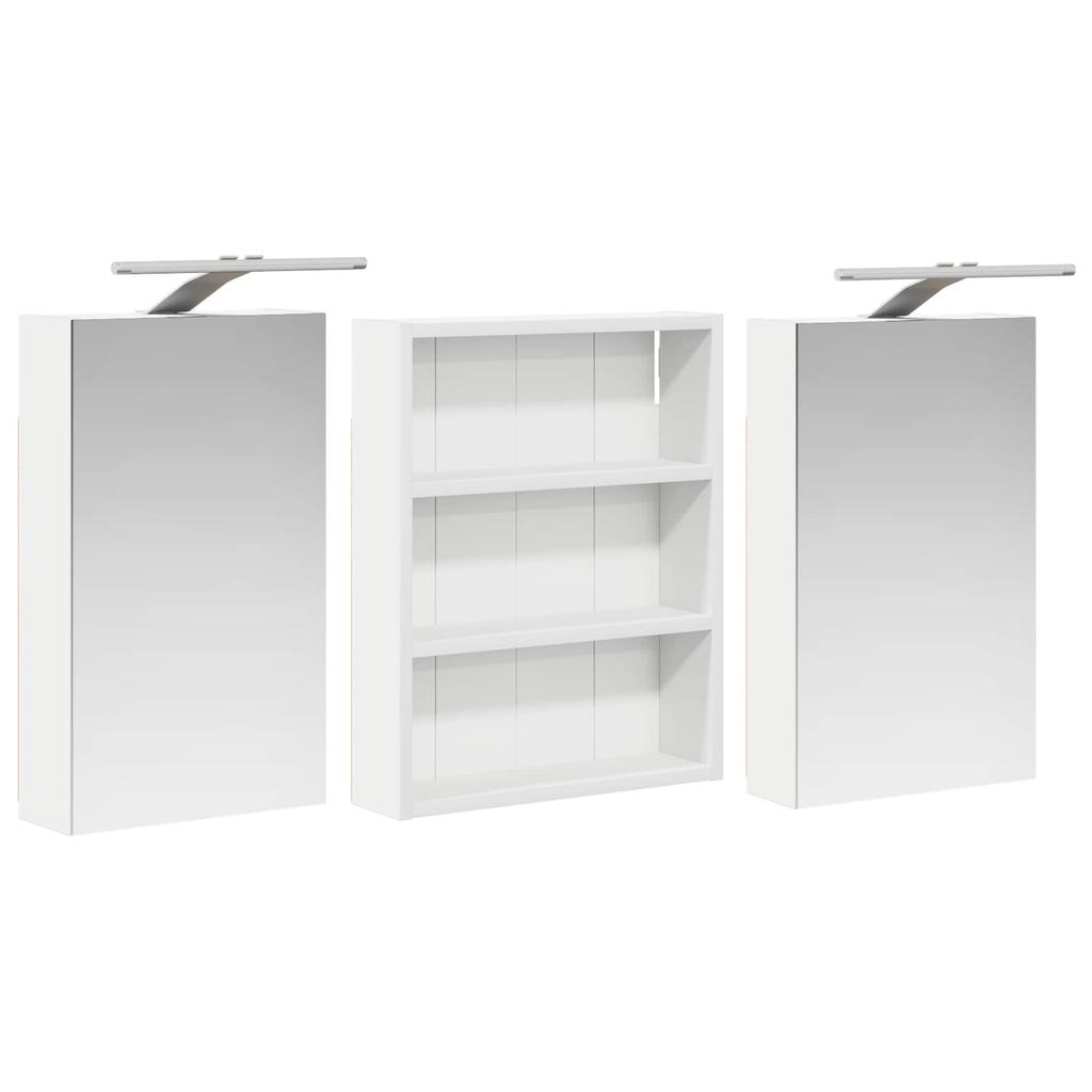 Bathroom Cabinet Set 3 Pcs 100 X 10.5 X 50 Cm Particleboard