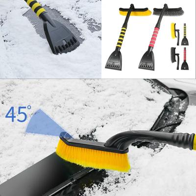 Winter Detachable Car Snow Sweeping Shovel Extendable Snow Brush EVA Foam Handle Auto Cleaning Ice Scraper Remover 2-in-1 Tools