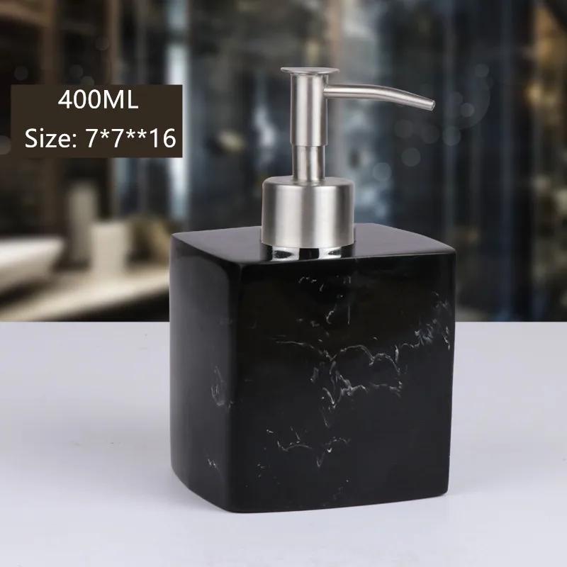 Lotion Fles 500 Ml Hars Zeep Fles Creatieve Hotel Marmer Shampoo Dispenser Pers Handdesinfecterend Fles Zeepdispenser Set