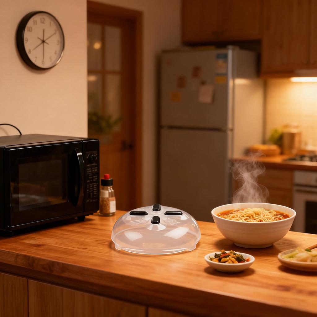 Magnetic Microwave Anti Splatter Cover Plate Guard for Spill Cooking